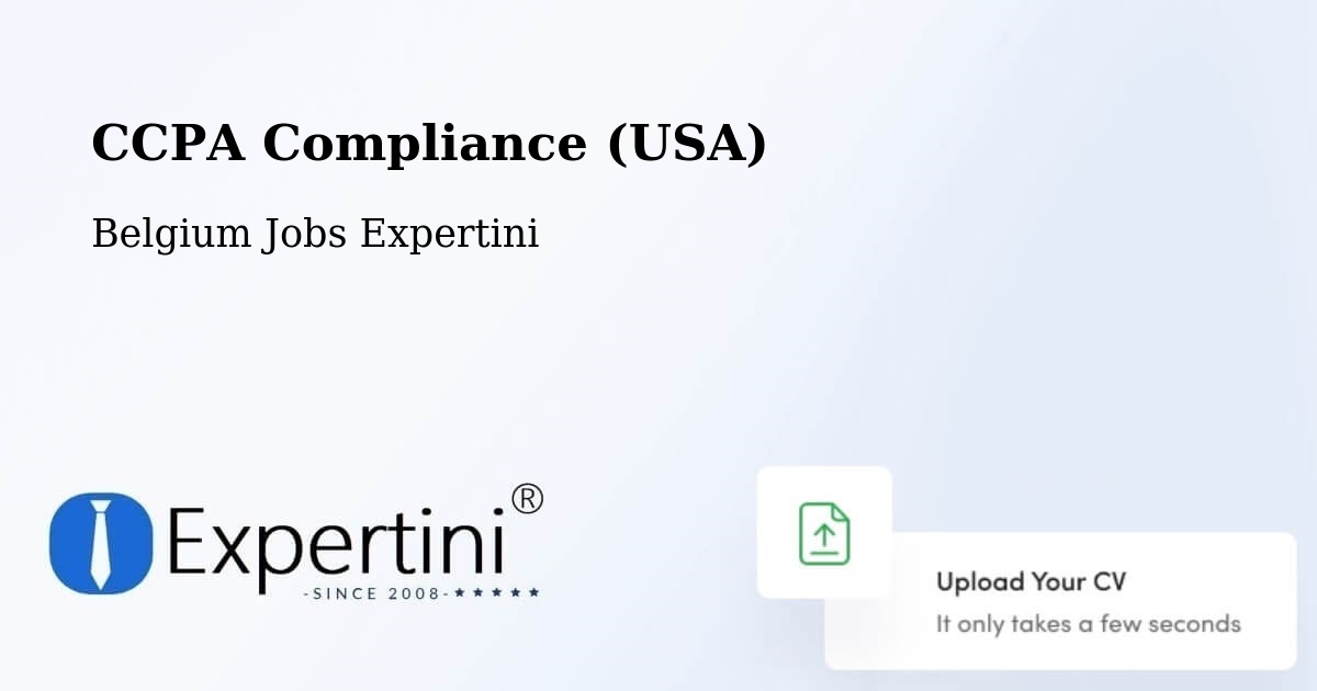 CCPA Privacy Rights & Compliance Notice – Modave - Belgium Jobs Expertini