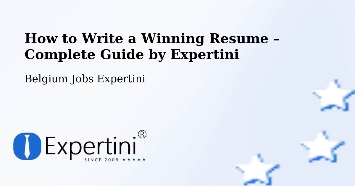 Resume Writing Guide for Job Seekers – Modave - Modave, Belgium Jobs Expertini